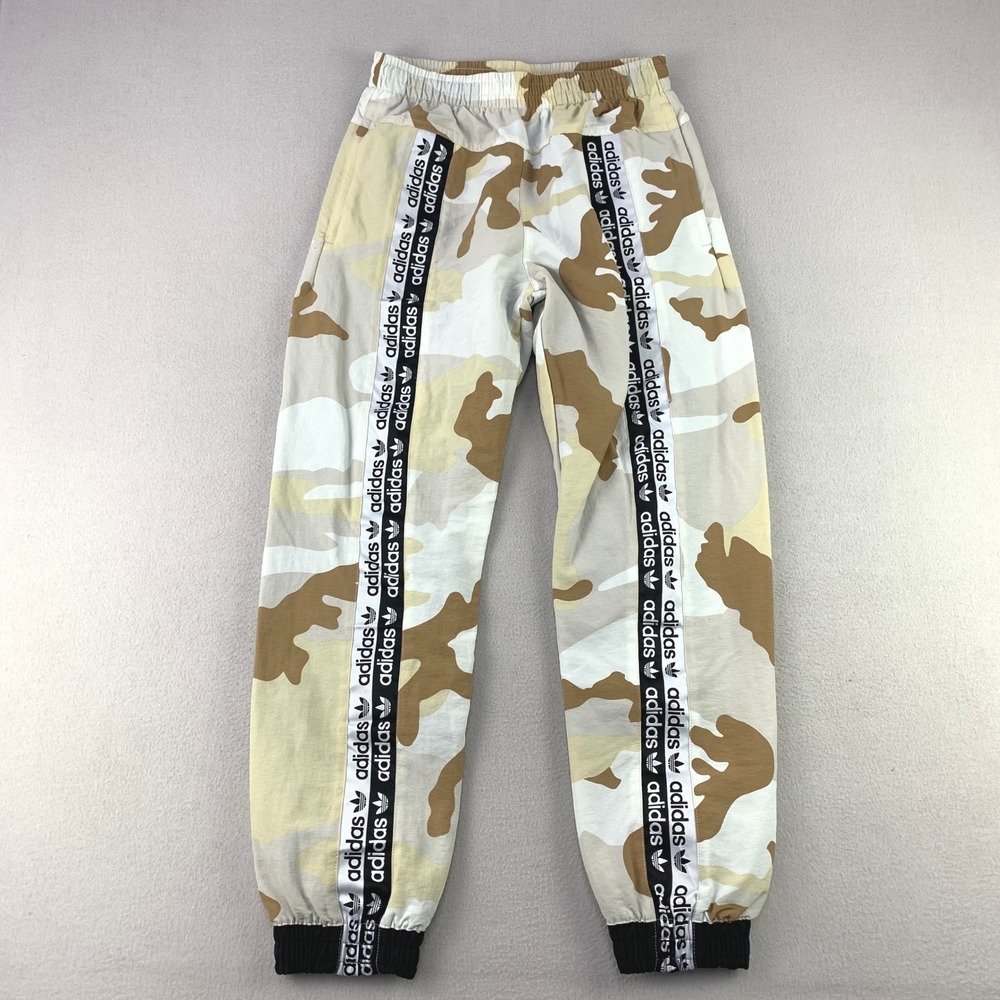 Adidas Originals Camo Track Pants Women S Tan Desert Camouflage Logo Streetwear